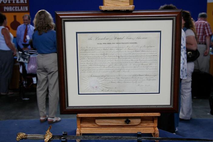 Presentation Sword & Lincoln-signed Appointment