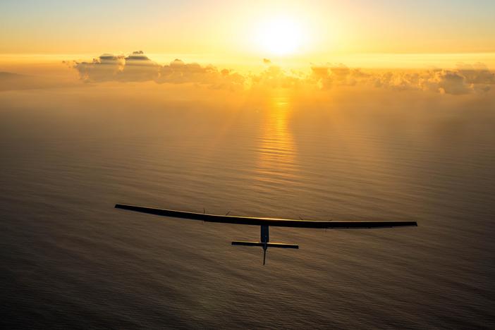 For the first time, two intrepid pilots fly a solar-powered airplane around the world.