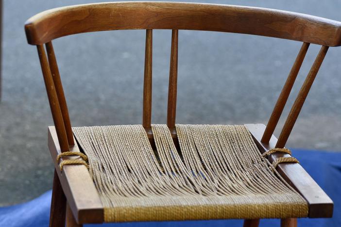 Appraisal: George Nakashima Grass Seat Chair, ca. 1965