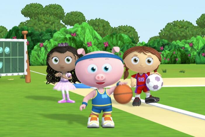 The Super Readers join fairytale heroes who are gearing up for a big soccer match.
