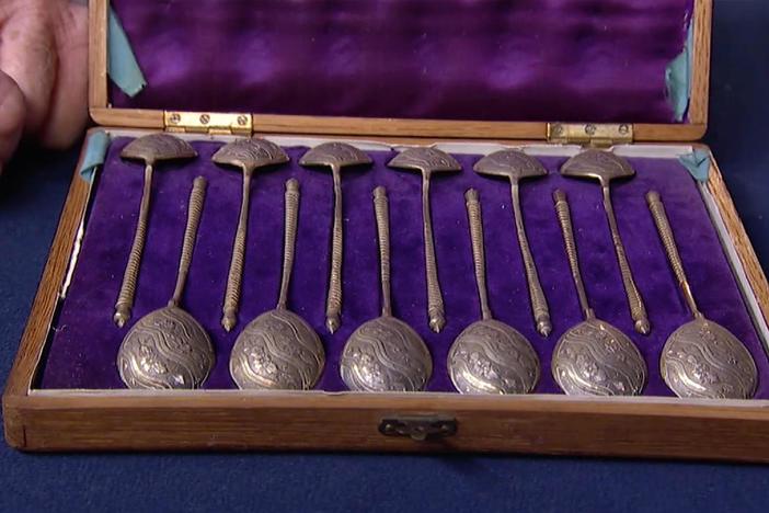 Appraisal: 1875 Russian Silver Gilt Teaspoons , from Junk in the Trunk 4, Part 1.