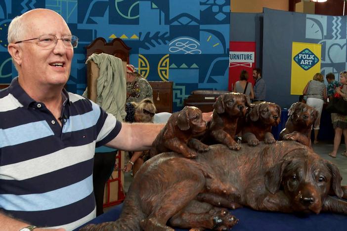  Owner Interview: Walter Mader Black Forest Carved Dogs, ca. 1900, from Charleston Hr 2.