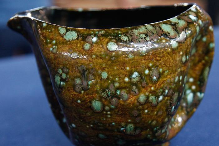 Appraisal: George Ohr Pitcher with Fake Glaze, ca. 1905