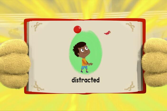 Woofster uses his dictionary power to tell us what "distracted" means.