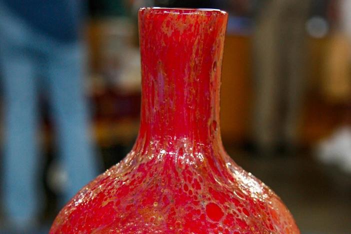 Appraisal: Tiffany Cypriote Glass Vase, ca. 1926