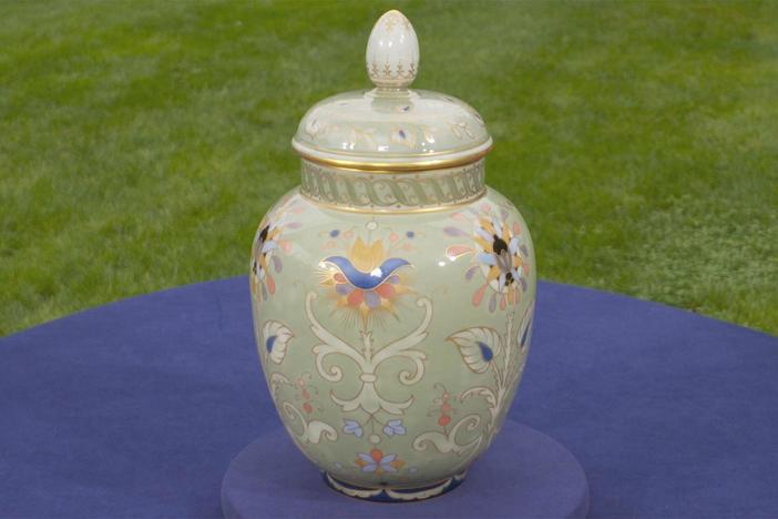 Appraisal: KPM Porcelain Jar with Cover, ca. 1890