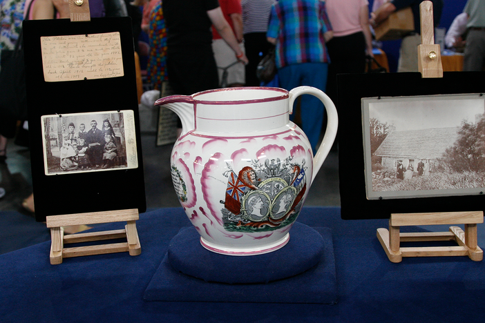 Appraisal: Sunderland Pink Lustre Jug, ca. 1855