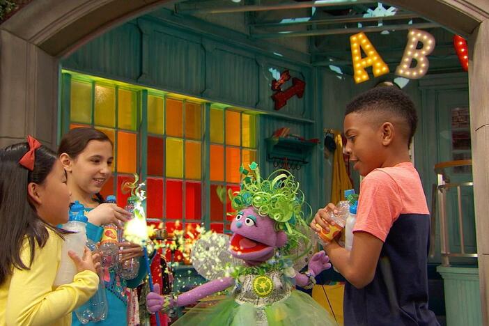 Abracadabra! The Recycling Fairy sings about how we can reuse and recycle our trash.