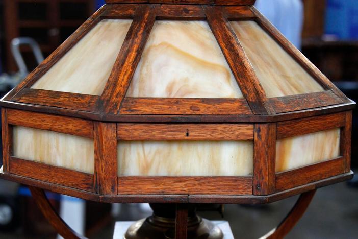 Appraisal: Charles Limbert Signed Oil Lamp, ca. 1905, from Pittsburgh Hour 1