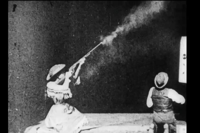 In 1894 Annie Oakley helped Thomas Edison with an experiment. 
