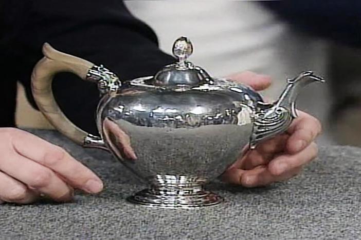 Appraisal: Elias Pelletreau Silver Teapot, ca. 1750, in Vintage Portland