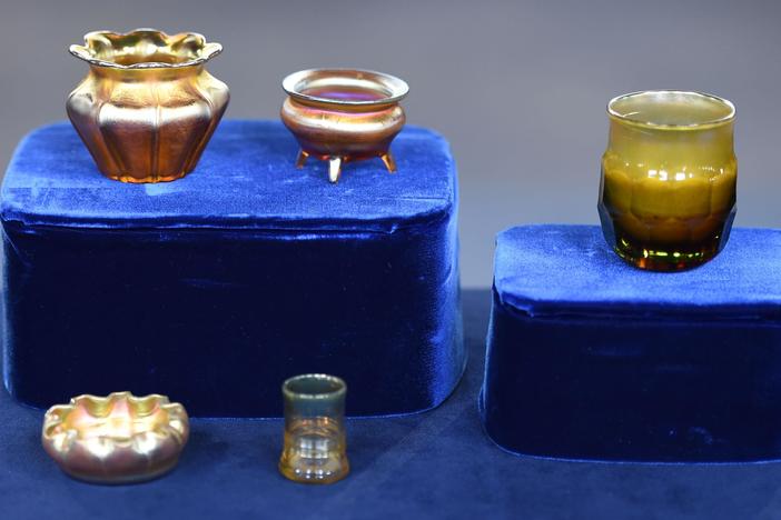 Appraisal: Tiffany Favrile Glass Vessels, from Junk in the Trunk 5, Hour 2.