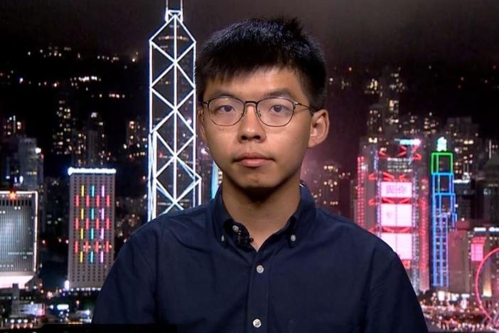 Joshua Wong discusses pro-democracy protests in Hong Kong.