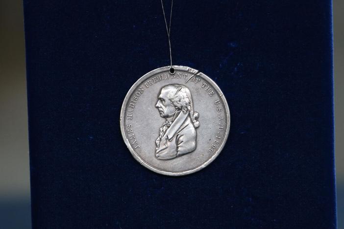 Appraisal: 1809 Silver James Madison Indian Peace Medal, from Omaha Hr 3.