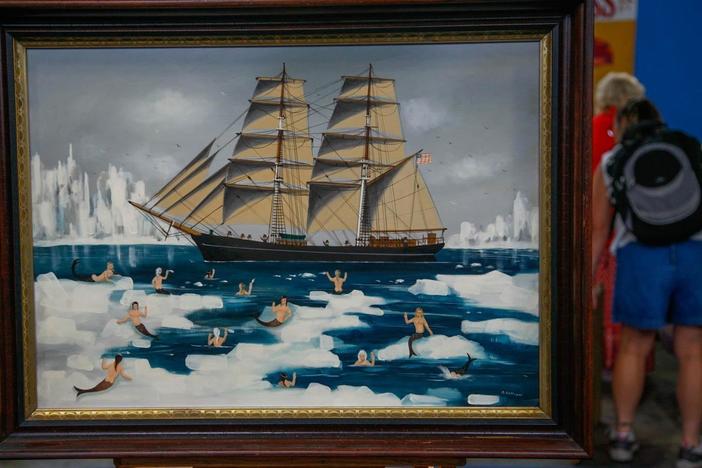 Appraisal: Mid-20th Century Ralph Cahoon Oil Painting, from Hartford, Hour 1