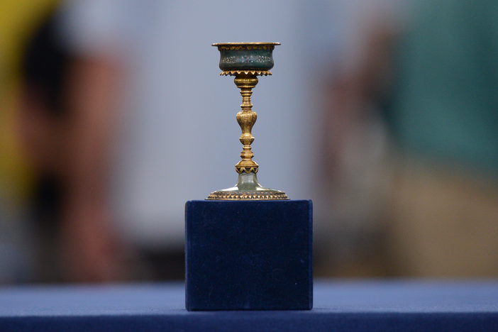 Appraisal: Mid-17th C. German Gilt-metal & Jasper Cup, in Virginia Beach Hour 3.