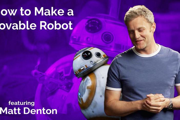 Matt Denton makes BB-8 so lovable that they both wind up on the red carpet.