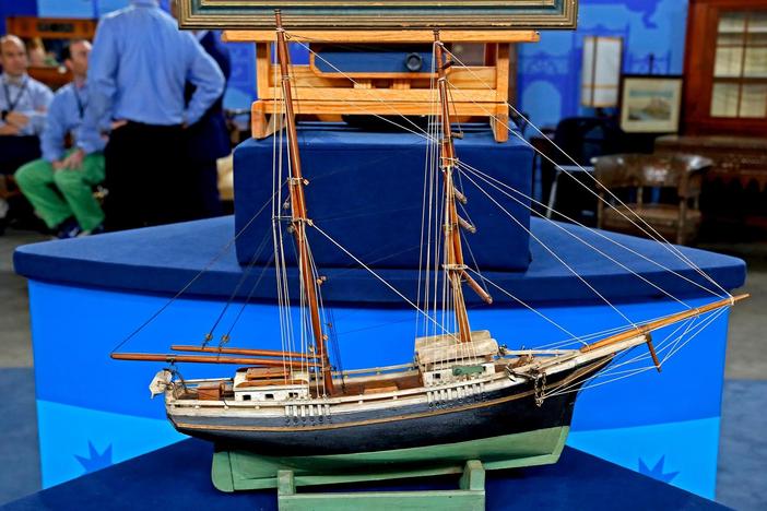 Appraisal: A.G. Jewett Watercolor & Ship Model, from Jacksonville Hour 1.