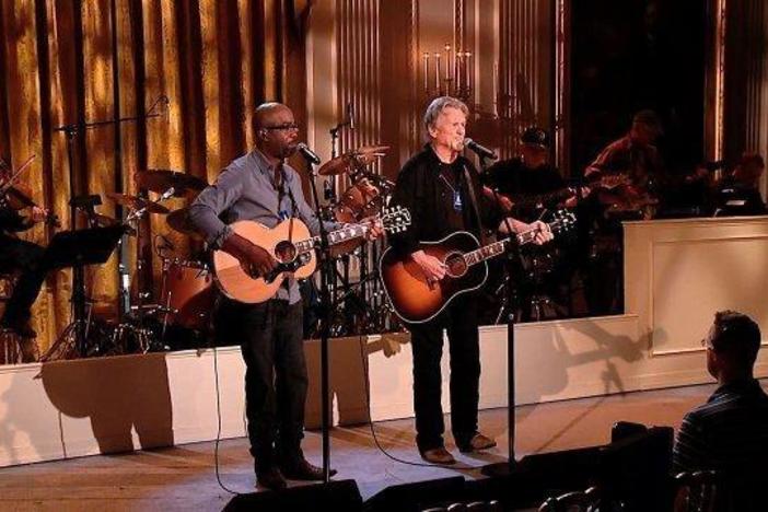 Kris Kristofferson and Darius Rucker talk about rehearsal.