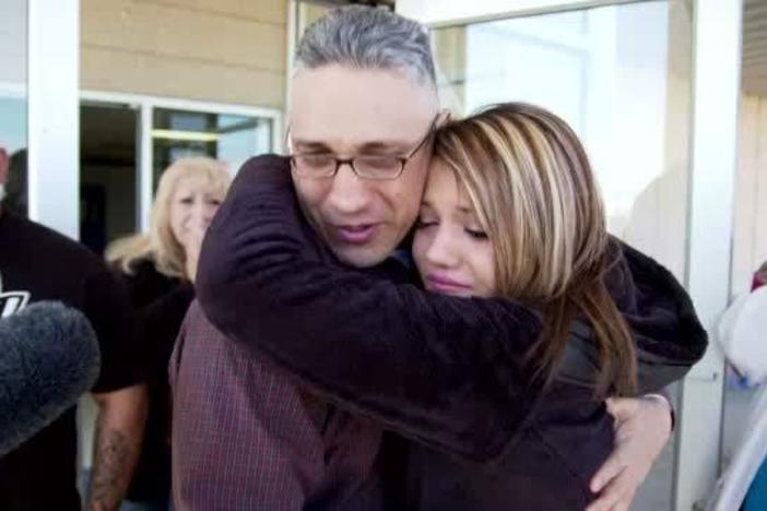 Ernie Lopez walks out of prison a month after a Texas court threw out his conviction.