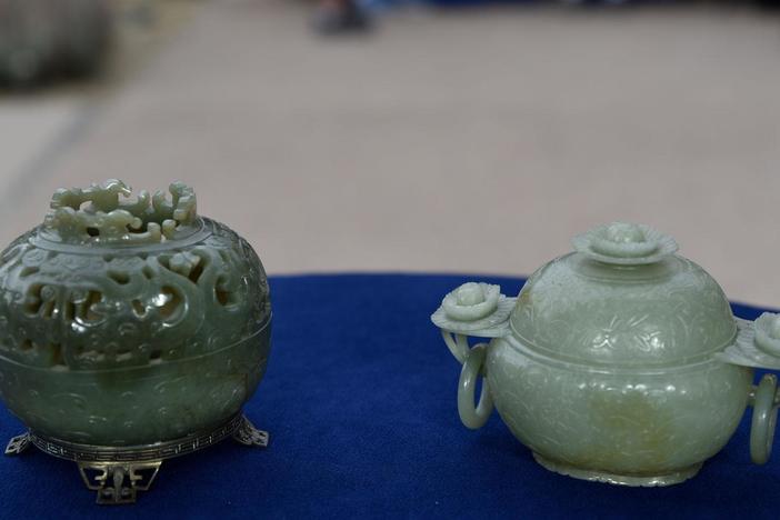 Appraisal: Chinese Jade Pomander & Censer