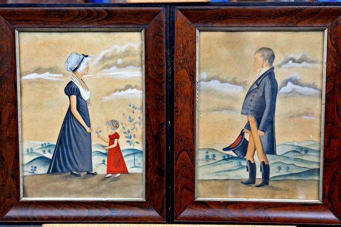 Appraisal: Jacob Maentel Watercolors, ca. 1835, from Knoxville Hour 2.