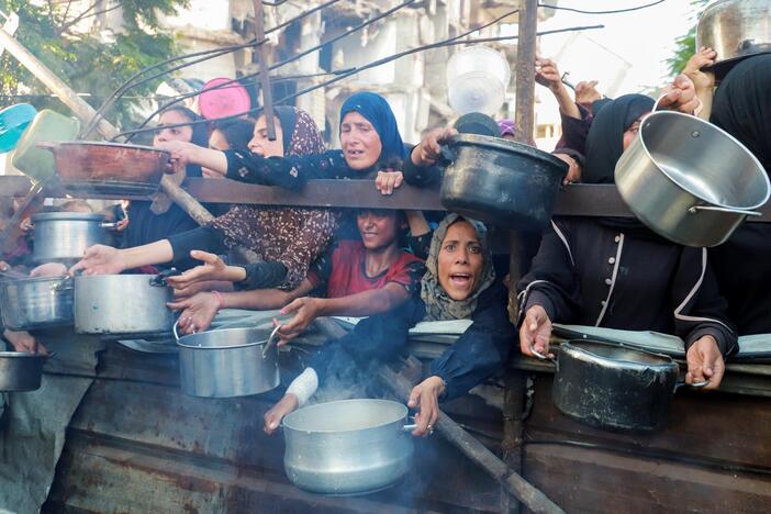Gaza family documents their desperate search for food in a barren landscape