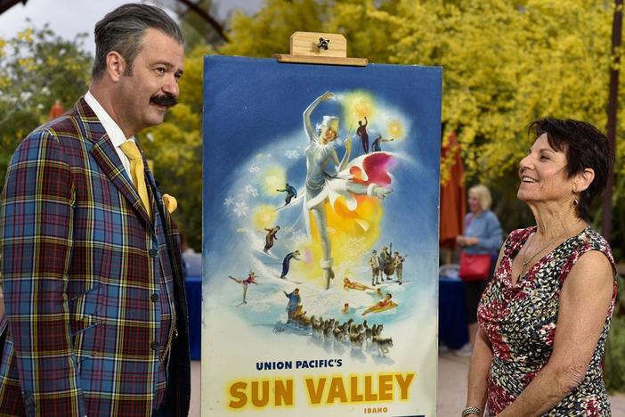 Appraisal: C. Peet Sun Valley Poster Maquette, ca. 1945