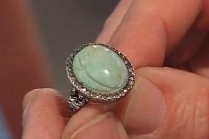 Appraisal: Scarab Vinaigrette Ring, ca. 1880