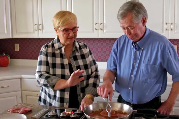 In Madisonville, TN, Lidia visits Allan Benton, of Benton’s Smoky Mountain Country Hams.