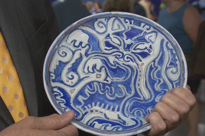 Appraisal: Shearwater Pottery Plate, ca. 1960 in Special: Somethings Wild.