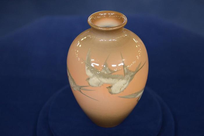 Appraisal: 1905 E.T. Hurley Rookwood Iris Vase, from Salt Lake City Hour 1.