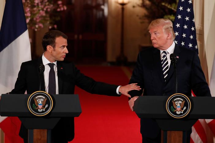 Macron said the U.S. should remain part of the deal, but hold talks to improve it.