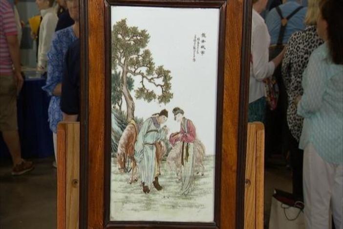 Appraisal: Wang Qi Painted Porcelain Panel, ca. 1930, from Fort Worth Hour 2.