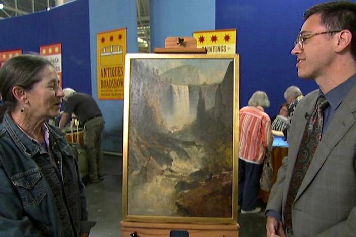 Appraisal: Thomas Hill Yosemite Oil Painting, ca. 1890, from Boston Hour 3.