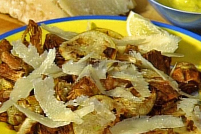 Chef Reed Hearon makes frito misto with aioli, featuring fried baby artichokes. 