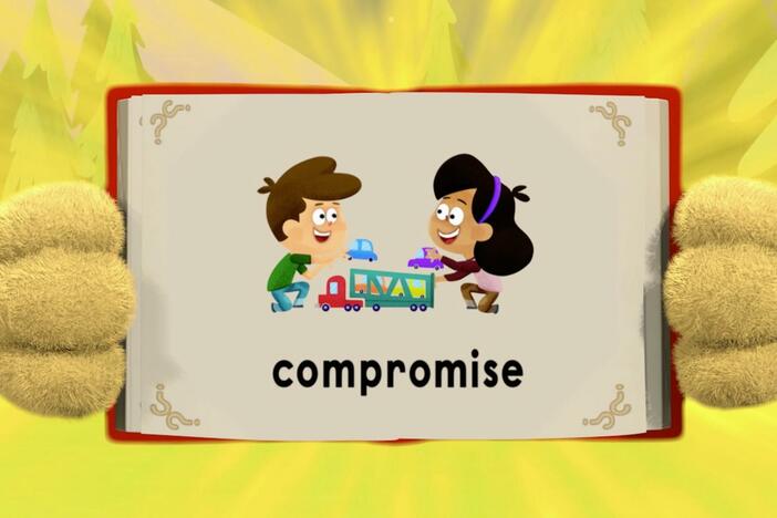 Woofster uses his dictionary power to define the word "compromise."
