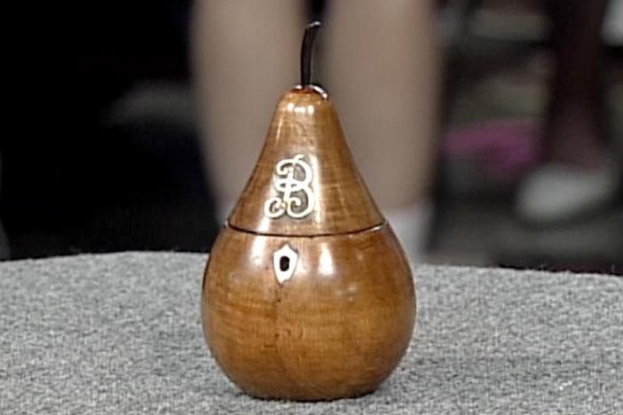 Appraisal: Pear-Form Tea Caddy, ca. 1790, from Vintage Richmond.