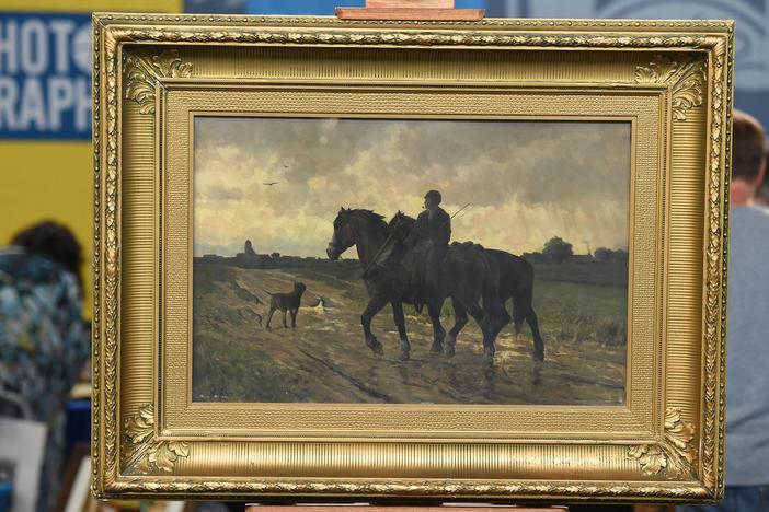 Appraisal: Frans van Leemputten Oil Painting, ca. 1875, from Salt Lake City Hour 2