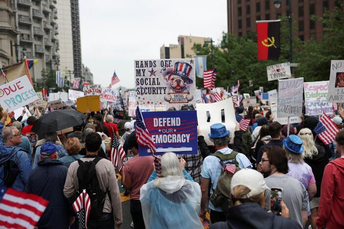 Millions turn out nationwide for ‘No Kings’ protests against Trump administration