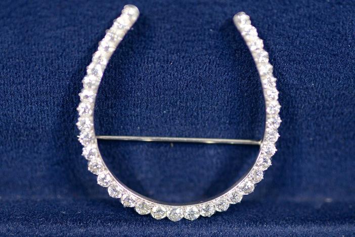 Appraisal: Diamond Horseshoe Pin, ca. 1915, from Charleston, Hour 3.