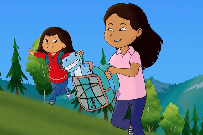 Molly and Vera look for a dinosaur fossil./Molly and The Sassy Ladies look for a glacier.