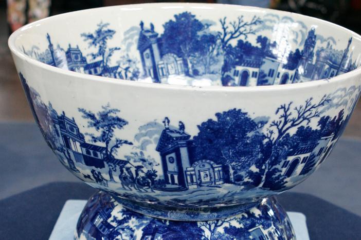 Appraisal: Staffordshire-style Punch Bowl, ca. 1980