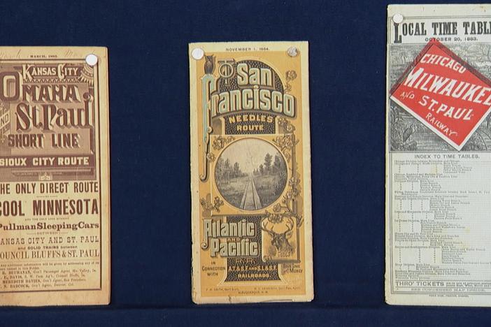 Appraisal: American Railway Time Tables & Schedule Poster Map, ca. 1885, from Omaha Hr 1.