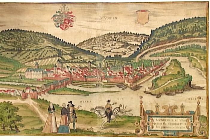 Appraisal: 1588 Braun & Hogenberg Engraving of Munden, from Vintage Tampa