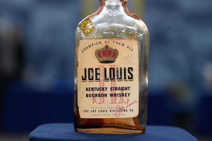 Appraisal: 1952 Joe Louis-signed Whiskey Bottle, from Indianapolis Hour 2.