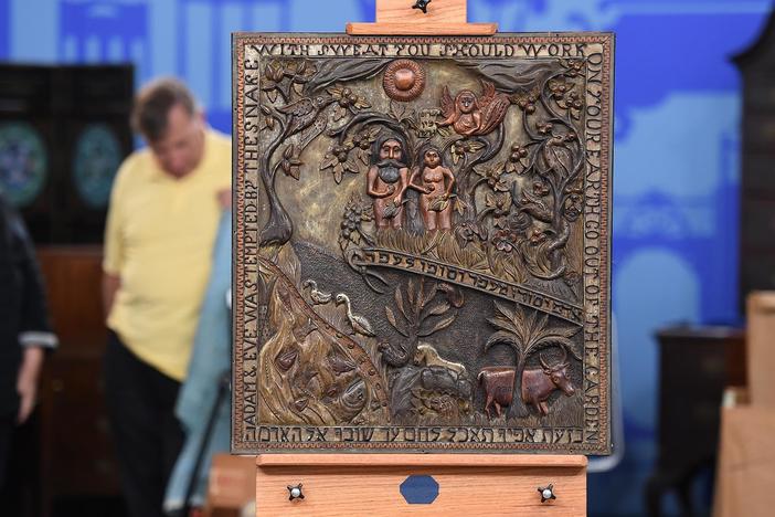 Appraisal: Adam & Eve Carved Panel, ca. 1930 , from New York City, Hour 3.