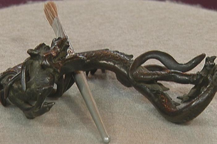 Appraisal: Chinese Bronze Brush Rest, from Vintage St. Louis.