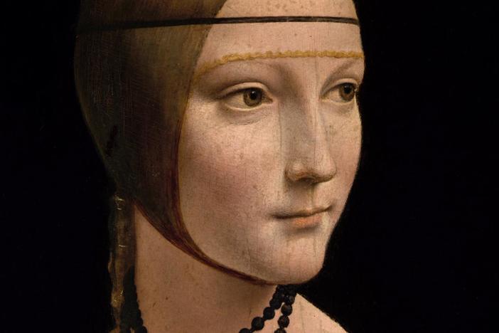 Leonardo da Vinci paints The Virgin on the Rocks and the portrait Lady with an Ermine.