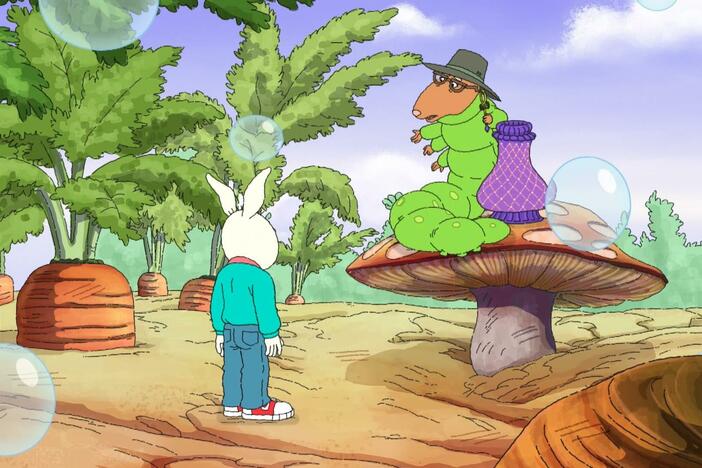 Buster builds a birdhouse. Muffy and Francine design a new cat toy.